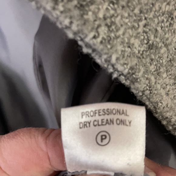 Wool Blend Boucle Style Double Breasted Grey Pea Coat size 1X - Picture 6 of 7